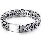 Big Size 20/22/24CM Long Heavy Stainless Steel Man Bracelet Men's Link Chain Bracelets Metal Bangles Massive On Hand