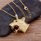 Hip Hop Wolf Head Pendant Necklace — Stainless Steel