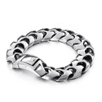 Punk Rock Viking Cuban Curb Bracelet Wrist Men Retro Hiphop Stainless Steel Charm Chain Male Dragon Bracelets Bangle