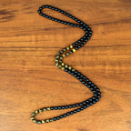 Natural Tiger Eye Stone Beaded Meditation Necklace