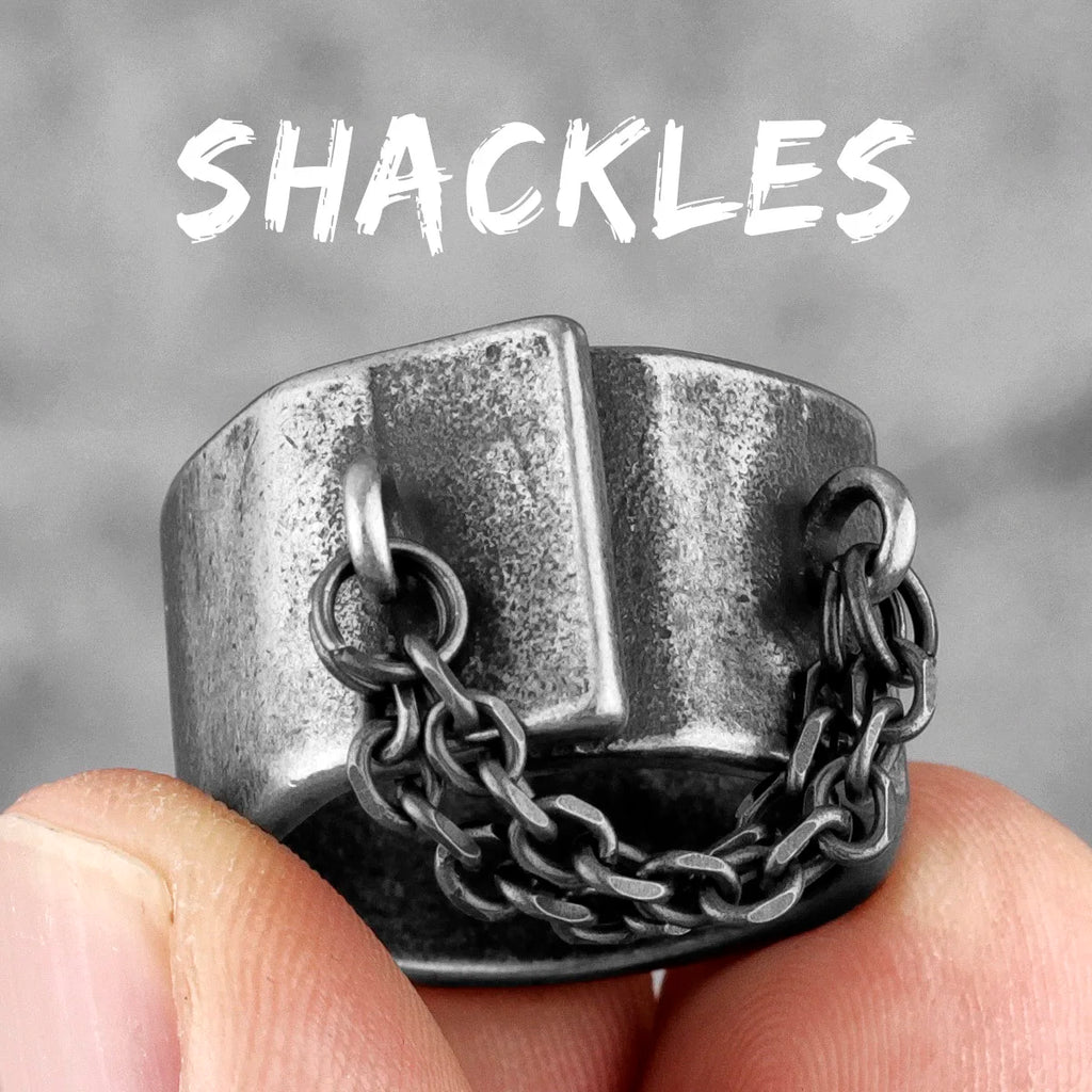 Simple Punk Retro Black Stainless Steel Mens Rings for Women Couple Lover Boy Girlfriend Biker Jewelry Creativity Gift