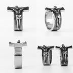 Jesus Cross Ring Good Friday Amulet for Men — Stainless Steel