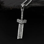Broken Sword Pendant Necklace — Stainless Steel