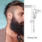 Cross Huggie Hoop Earrings — Stainless