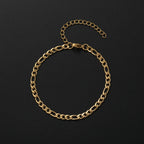Low Price Width 4MM Stainless Steel Golden Black Chain Bracelet For Men and Women Fashion Gift Jewelry Length 16+5CM