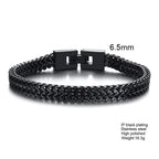 Stylish Stainless Steel Bali Foxtail Chain Bracelet for Men,Double Franco Link Chain Bracelets,Male Jewelry Gift for