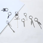 Spike Single Huggie Earrings — Stainless Steel