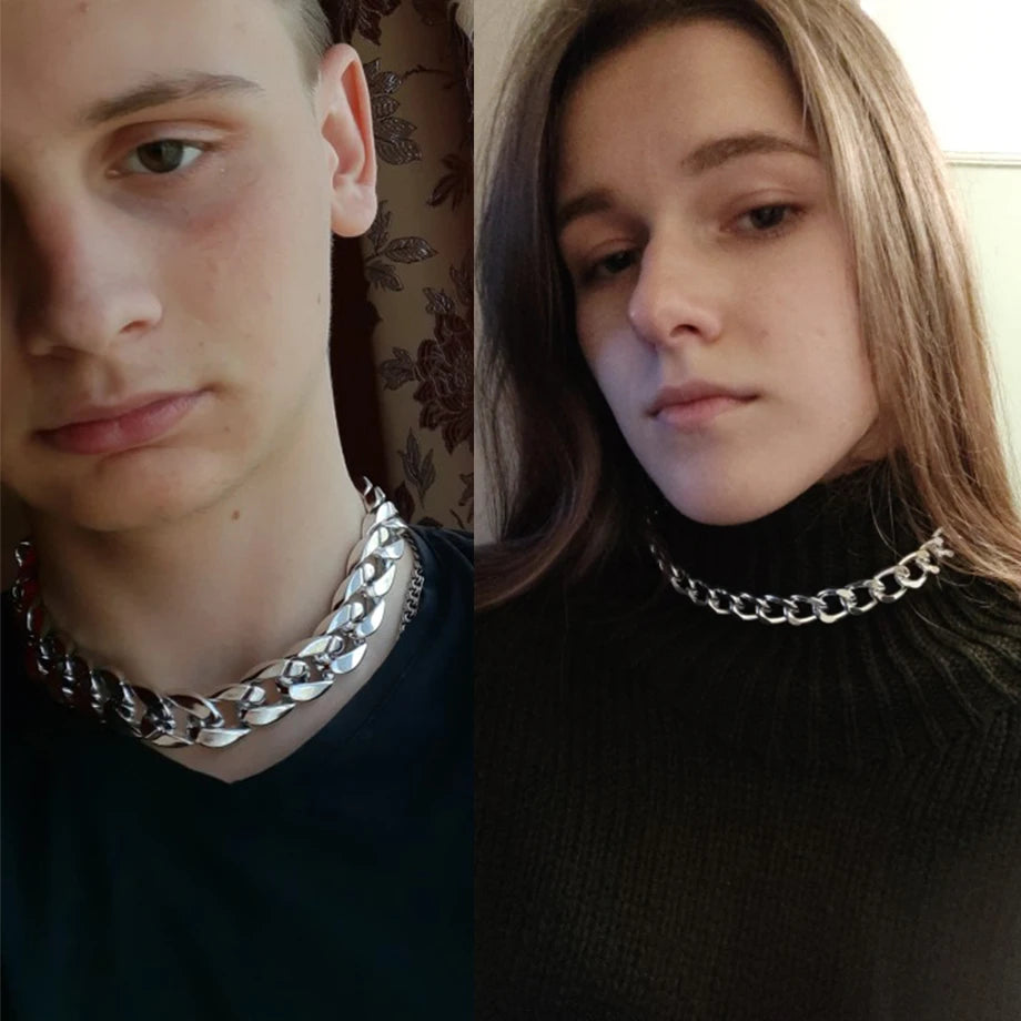 Statement Stainless Steel Pendant Necklace