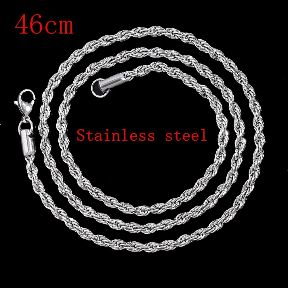Iced Out Cuban Chain Necklace — Stainless Steel