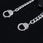 bracelet men's stainless steel handcuffs accessories chain on hand charm Steampunk cuff bracelet punk couple bracelet