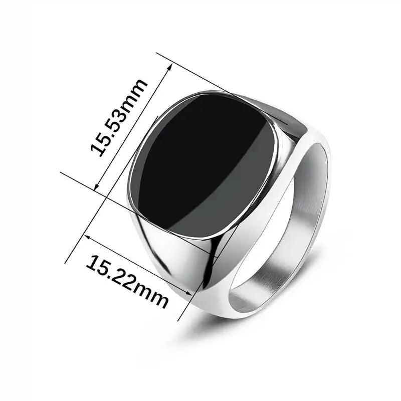 Smooth Signet Ring — Stainless Steel