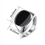 Smooth Signet Ring — Stainless Steel