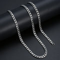 Width 6MM Stainless Steel Men's Chain Necklace Hip Hop Rock Style Jewelry Titanium Steel Cuban Link Necklace drop shipping