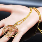 Astaroth Sigil Gold Pendant Necklace — Stainless Steel
