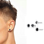 Iced Out Triangle Zircon Stud Earrings — SS