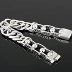 Massive Man Bracelet On Hand Wrist Accessories Polished Stainless Steel Iron Jewelry Bracelets Male Engravable Mannen