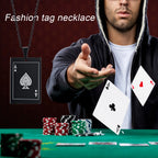 Vnox Lucky Ace of Spades Men Necklaces Jewelry,Stainless Steel Poker A Pendant,Rock Punk Casino Good Fortune Collar