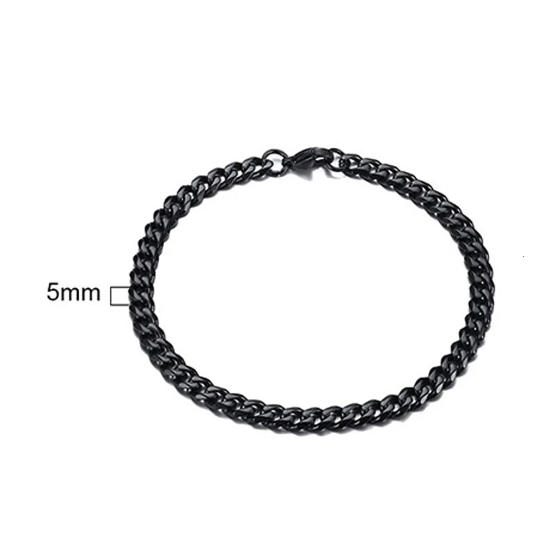 Cuban Curb Chain Bracelet — Stainless Steel
