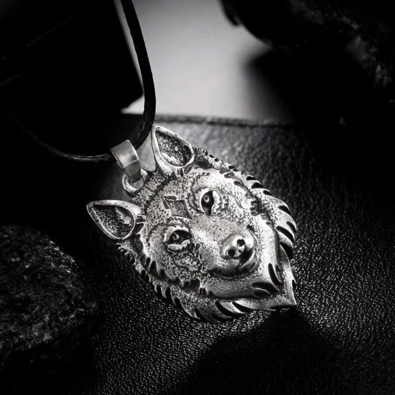 Viking Wolf Pendant Necklace