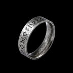 Odin Norse Rune Couple Ring — Stainless Steel