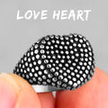 Retro Black Spot Geometry Skull Stainless Steel Mens Rings Simple for Male Boyfriend Biker Jewelry Creativity Gift