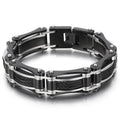 16MM Width Twist Chain Bracelet Man Heavy Black Stainless Steel Men's Bracelets On Hand Mannen Armband Male Jewelry