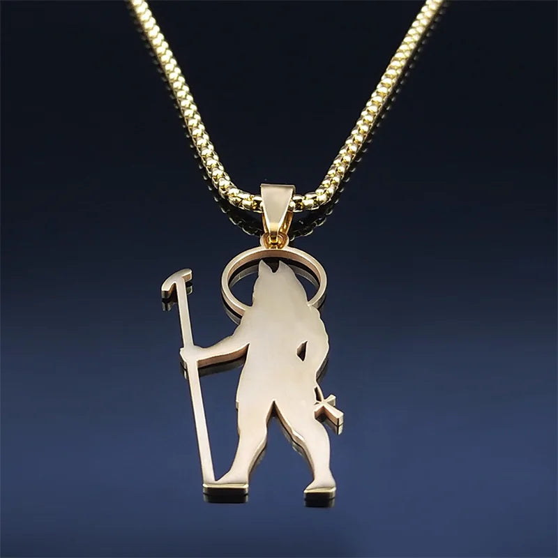 Anubis Gold Pendant Exquisite Vintage Egyptian