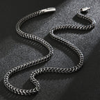 Matte Stainless Steel Men's On Hand Link Chain Bracelet 4/6MM Thick Handles for Men 68CM Long Male Necklace Choker