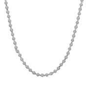 Iced Out Tennis Ball Charm Choker Necklace — Copper Alloy