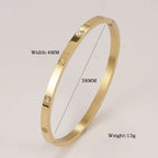 Iced Crystal Cuff Bangle Bracelet — Steel