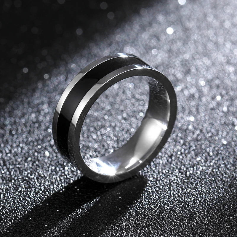 10mm Wide Band Ring — Stainless Steel