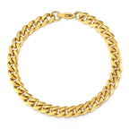 3-11MM Gold Color Stainless Steel Bracelets For Men Women Unisex Curb Cuban Link Chain Simple Wrist Jewelry Gifts