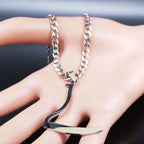 Grim Reaper Silver Pendant Necklace — Stainless Steel