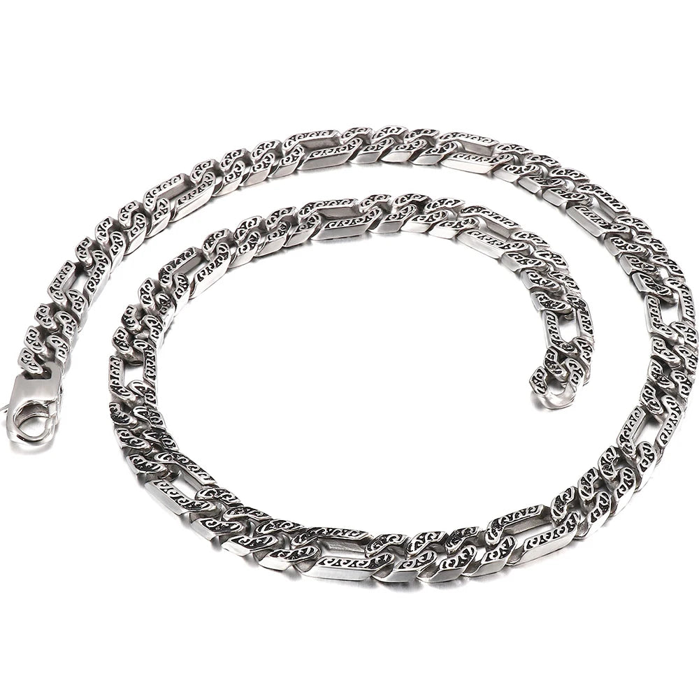 10MM Wide 316L Stainless Steel Chain Necklace For Man Male Chokers Length Adjustable Fashion Men's Viking Jewellery