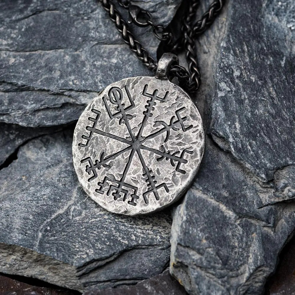 Viking Vegvisir Stainless Steel Pendant Necklace