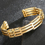 12MM Gold Color 316L Stainless Steel Open Bangle Cuff Bracelet For Man Boys On Hand Jewellery Accessories Logo Name