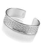 Vintage Wide Open Cuff Bangle Bracelet for Women — Silver-Tone