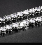 4mm 5mm 6mm Width Fashion Copper Iced Out Cubic Zircon Tennis Chain Necklace Rose Gold Silver Color Wholesale Drop Shipping