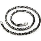 Matte Stainless Steel Men's On Hand Link Chain Bracelet 4/6MM Thick Handles for Men 68CM Long Male Necklace Choker