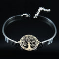 Flower of Life Silver Bracelet — Stainless Steel
