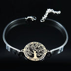 Flower of Life Silver Bracelet — Stainless Steel