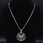 Demon Seal Silver Pendant Necklace — Stainless Steel