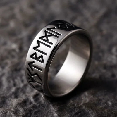Odin Norse Rune Couple Ring — Stainless Steel