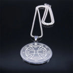 Star Pentacle Silver Pendant Necklace — Stainless Steel