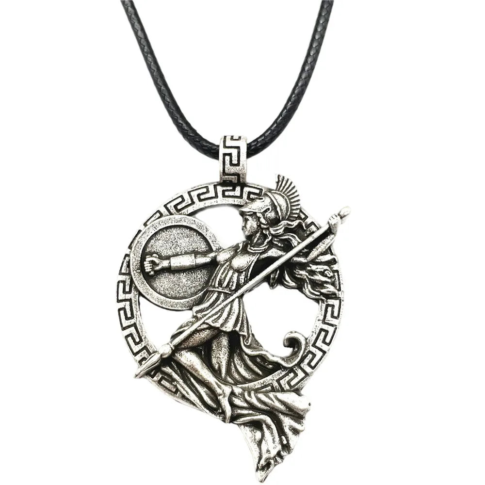 Nostalgia Greek Goddess Roman Mythology Warrior Goddess Minerva Athena Pendant Gothic Necklace For Women Jewelry