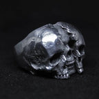 Onlysda Cool Men's Calvarium Skull Ring With Cross Gothic 316L Stainless Steel Biker Anel Motorcycle Band jewellery Gift