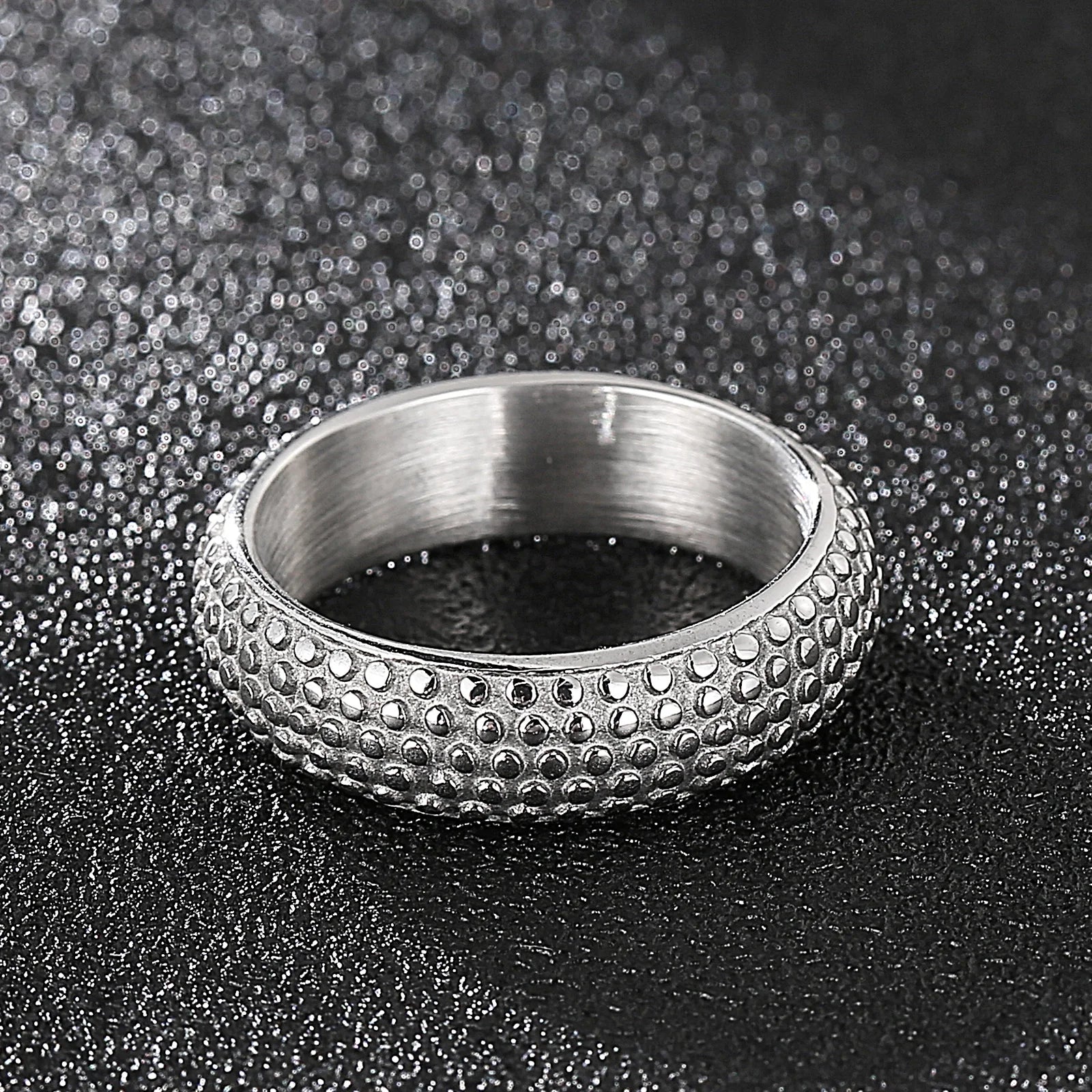 Kalen Punk 316L Stainless Steel Men's Ring Skull Finger Rings Fashion Biker Party Jewelry Round Anillos Accessories Size 8-12