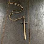 Sword Necklace Highlander Pendant Long Charm Katana Fantasy Warrior Creative Jewelry Blade Fashion Men Women Gift Gothic 2021 Ne