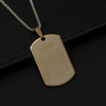 Allah Ayatul Kursi Arabic Pendant Necklace — Stainless Steel
