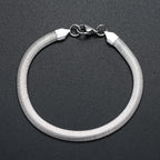 Snake Chain Link Bracelet 6mm — 316L Stainless Steel, 18cm & 20cm